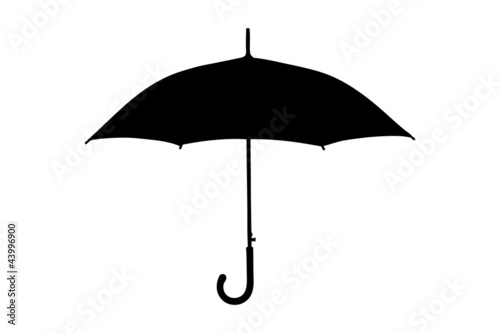 A silhouette of an umbrella