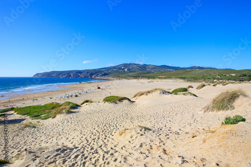 Guincho kite surf beach landscape. Cascais, Portugal