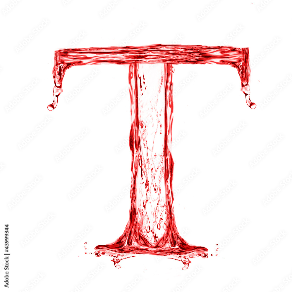 Red liquid letter Red liquid letter