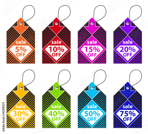 Colorful Discount Labels