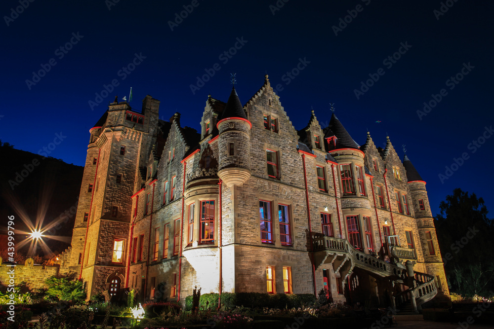 belfast castle at night