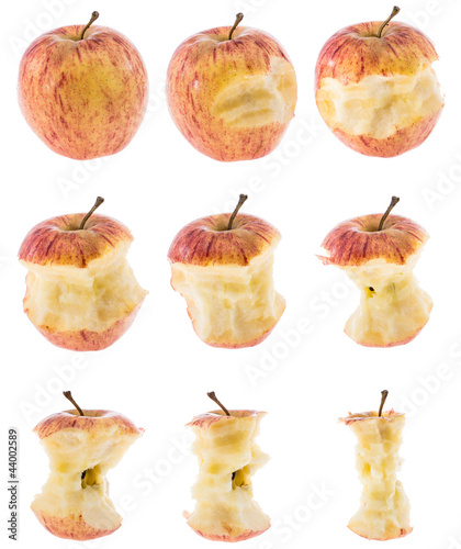 Group of Apples isolated on white background