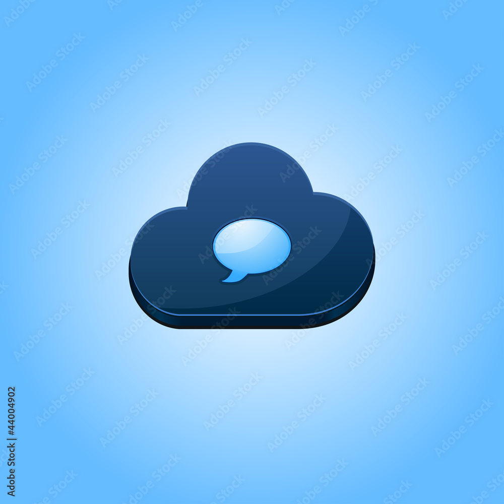 Cloud computing chat icon concept vector illustration Cloud computing chat icon concept vector illustration