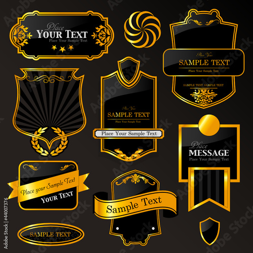 Golden Retro Labels