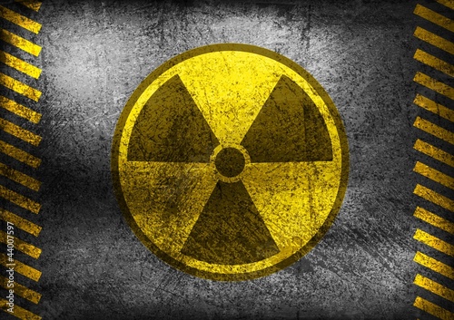 Grunge nuclear radiation symbol