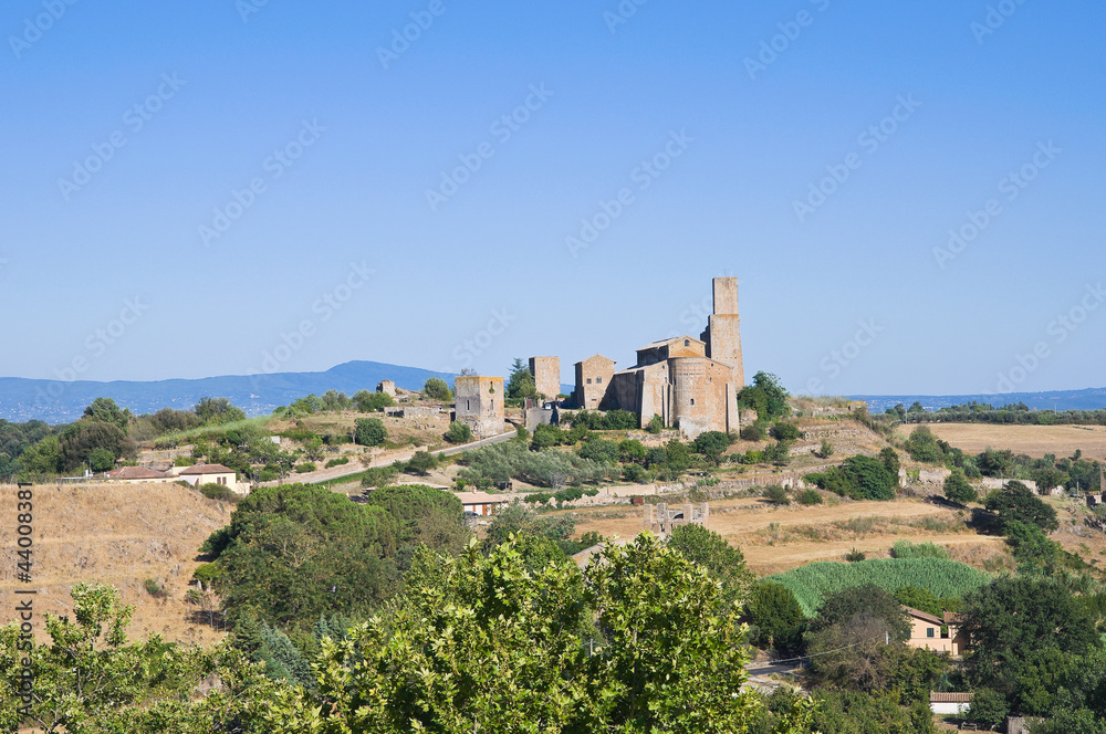 Panoramic view of Tuscania. Lazio. Italy.
