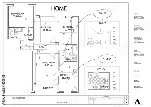 architectural drawing house plan