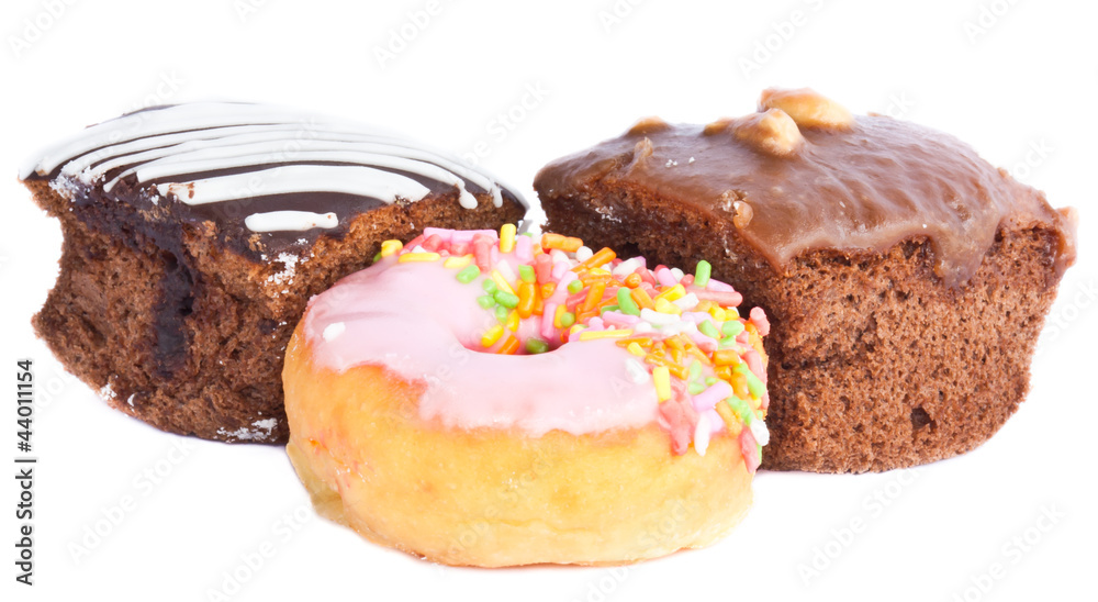chocolate fudge brownie on the white background chocolate fudge brownie on the white background
