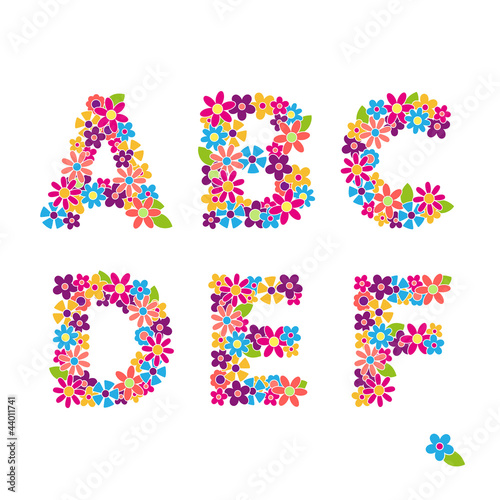 Beautiful floral letters. Part 1