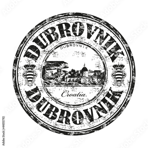 Dubrovnik grunge rubber stamp
