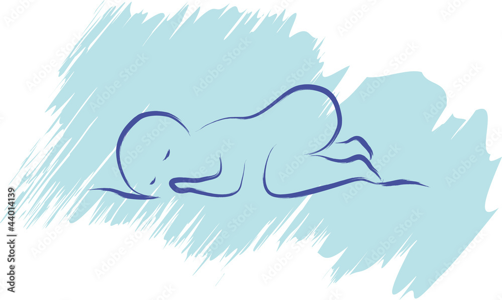 Naklejka premium Sleeping baby concept