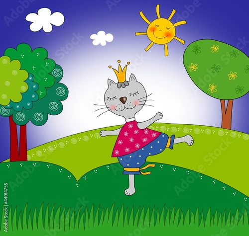Cat princess. Cartoon character #44014755