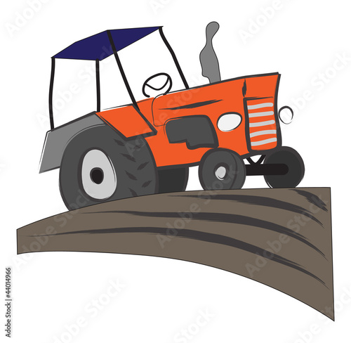 Tractor on the field
