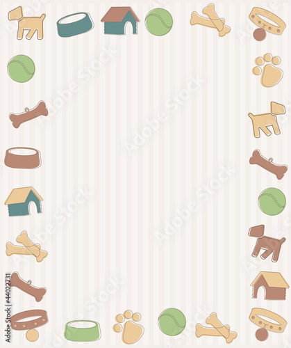 Frame with dog symbols