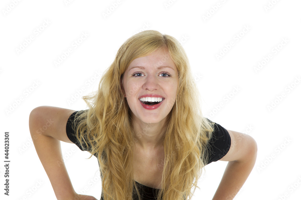 Lustige junge Frau Lustige junge Frau