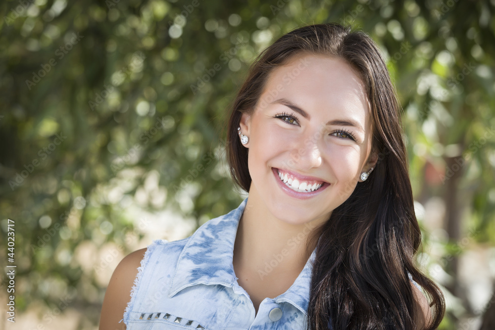 Attractive Mixed Race Girl Portrait Attractive Mixed Race Girl Portrait