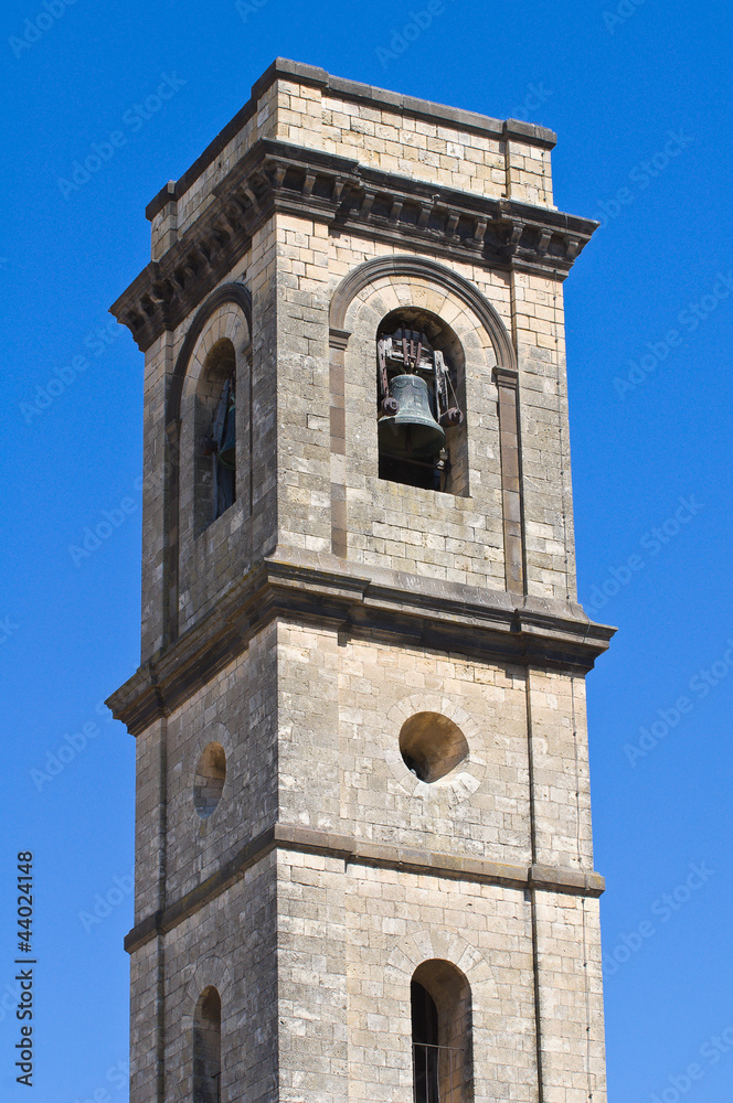 Belltower Cathedral of St. Margherita.Tarquinia. Lazio. Italy.