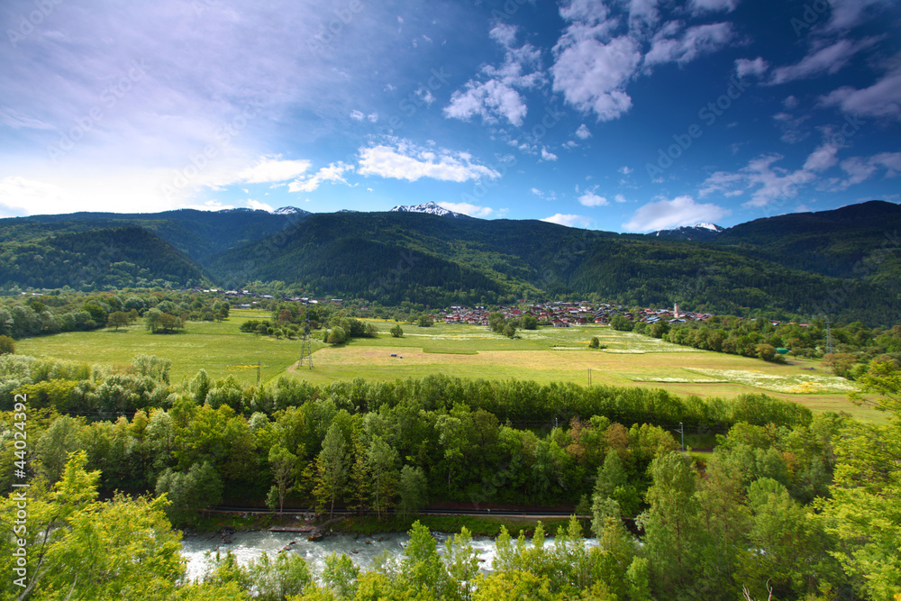 Obraz premium Mountain valley in swiss