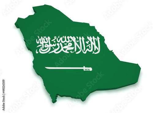 Saudi Arabia Map 3d Shape