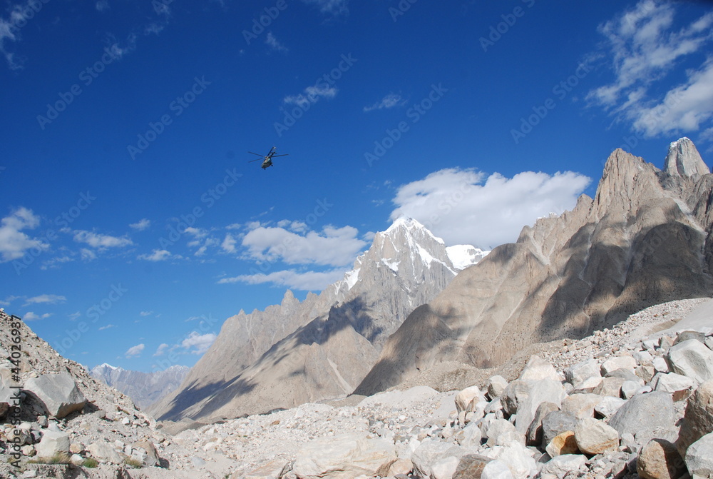 Beautiful mountain landscape.Peak.Area.Pakistan