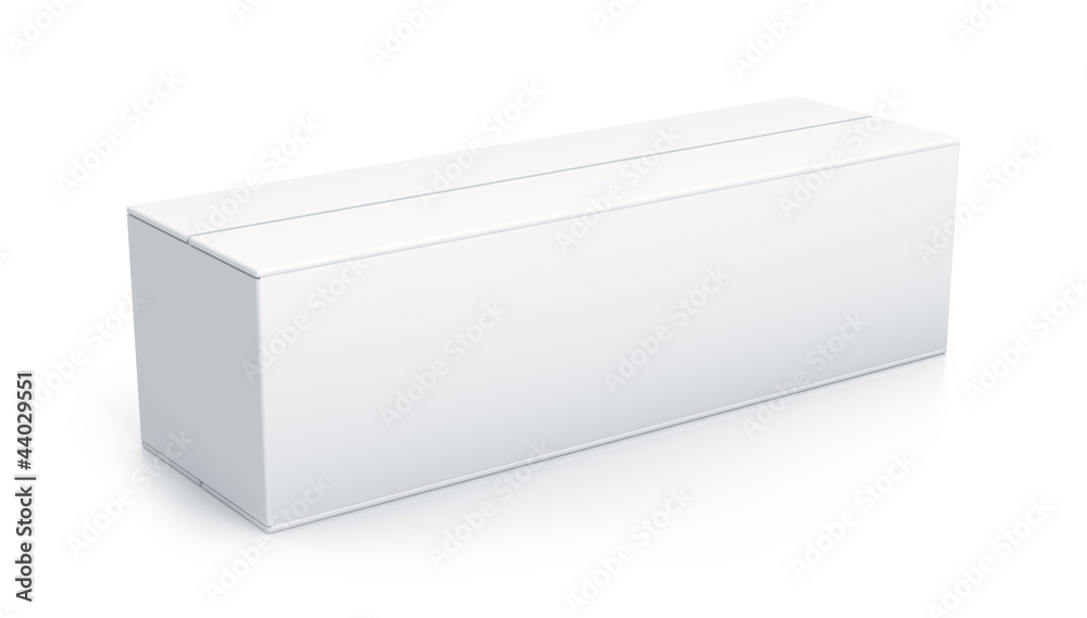 Naklejka premium White long box.