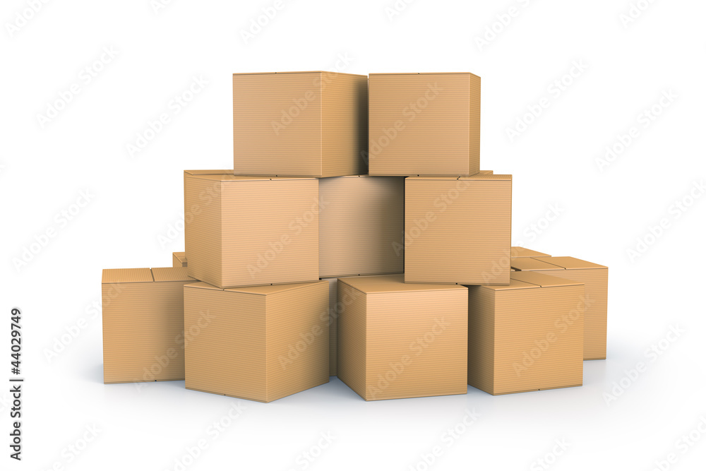 Brown cube boxes. Brown cube boxes.