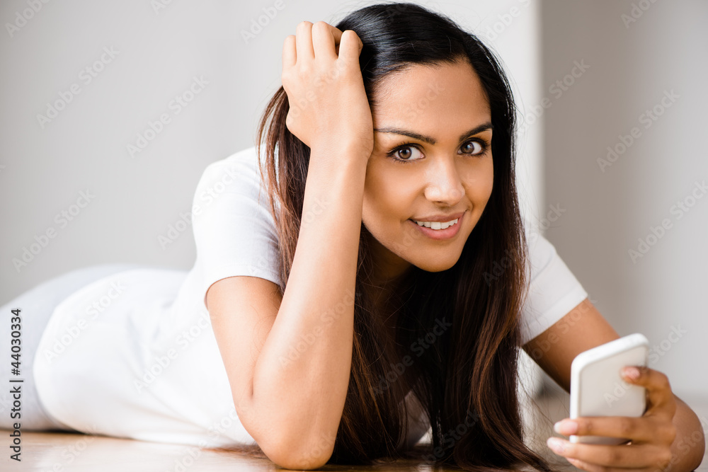 Closeup portrait of attractive young teenage girl woman sending Closeup portrait of attractive young teenage girl woman sending