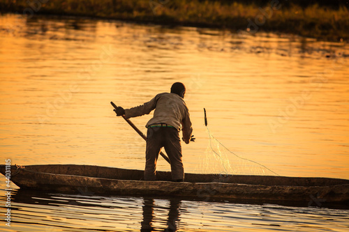 Canvas Print Man fishing