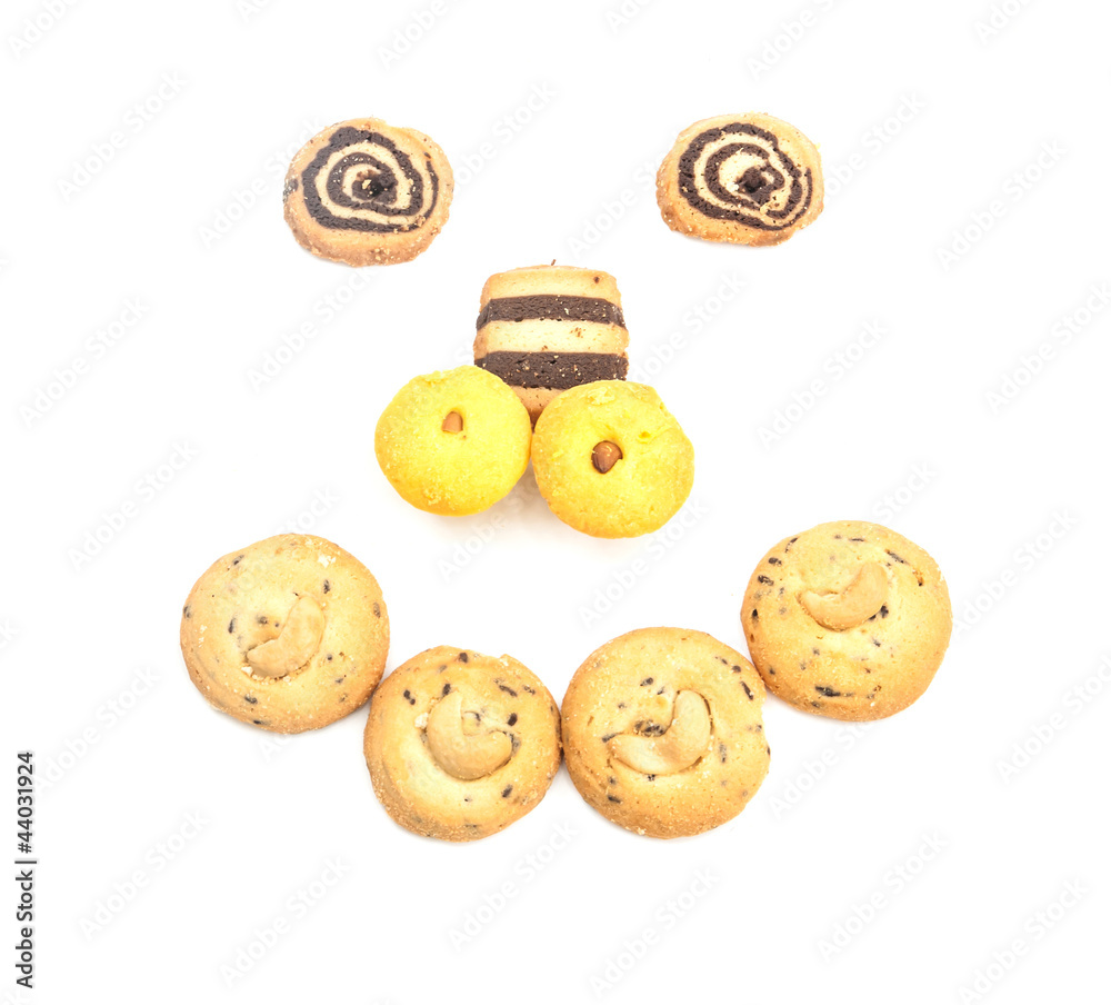 sweet cookies isolated on a white background sweet cookies isolated on a white background