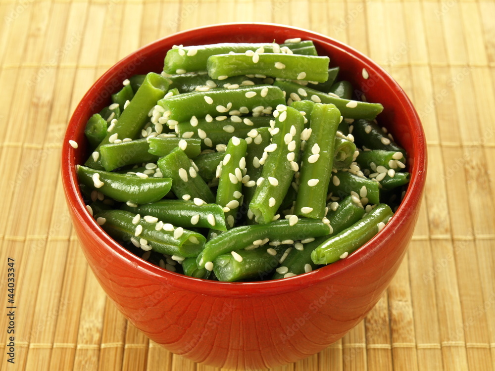 French beans with sesame French beans with sesame
