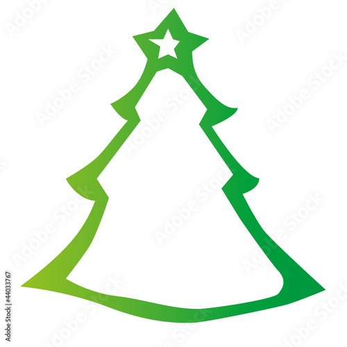 grün Weihnachtsbaum  Kontur Stern verlauf
