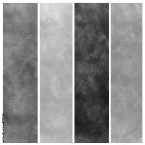 Set of black watercolor abstract hand painted backgrounds