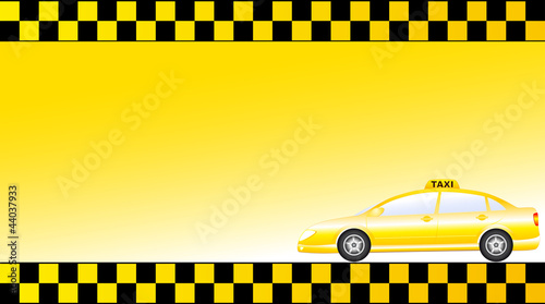 business card with modern taxi