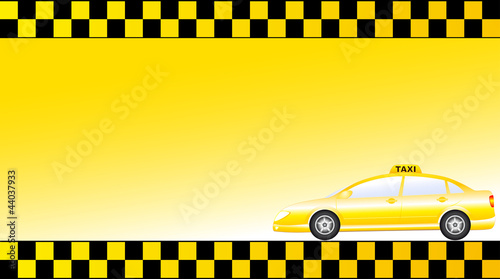 business card  with modern taxi