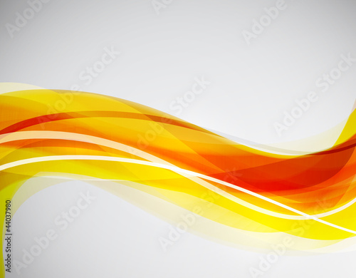 Orange wave vector background
