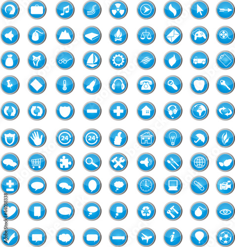 Button Set, blau