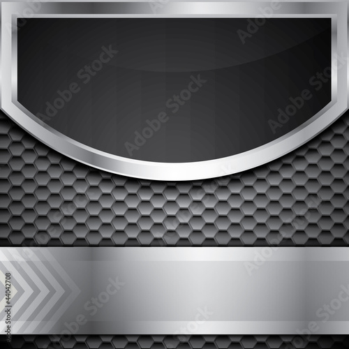 Abstract vector metallic brochure background