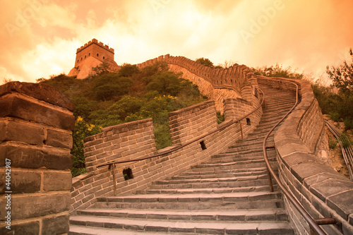 Sundown of Great Wall  Beijing  China