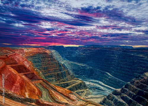 Canvas-taulu Super Pit open cut gold mine ,  Kalgoorlie Western Australia