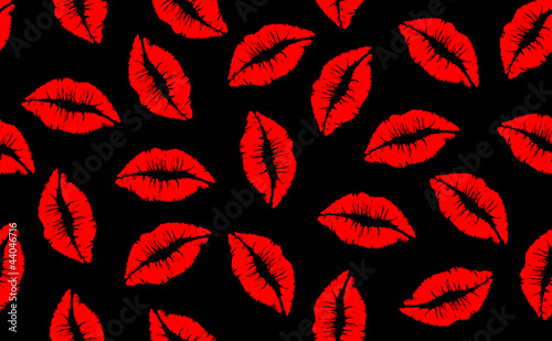 Kiss Seamless lip pattern background