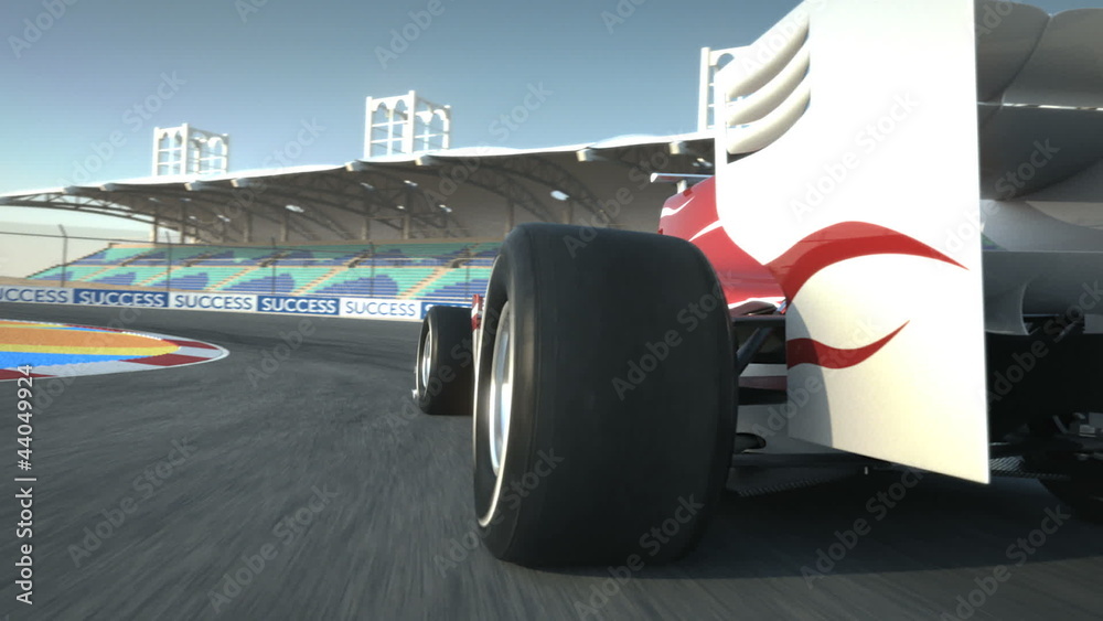 driving behind F1 race car - high quality 3d animation vídeo de Stock ...
