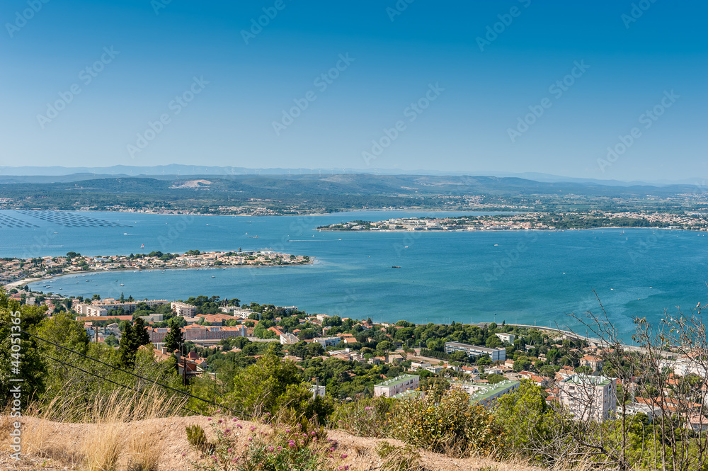 Étang de Thau à Sète, Hérault, Languedoc, Occitanie, France