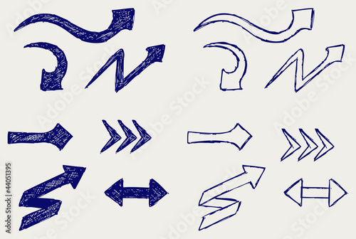 Vector arrows. Sketch