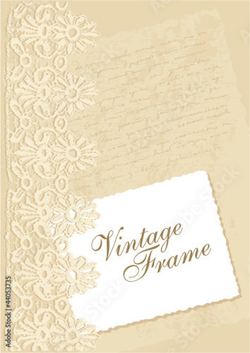 vintage vector background with photo frame