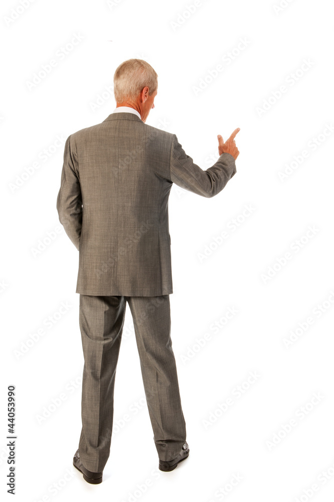 Senior business man giving presentation Senior business man giving presentation