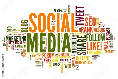 Social media in tag cloud