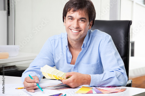 Male Interior Designer at Office photo