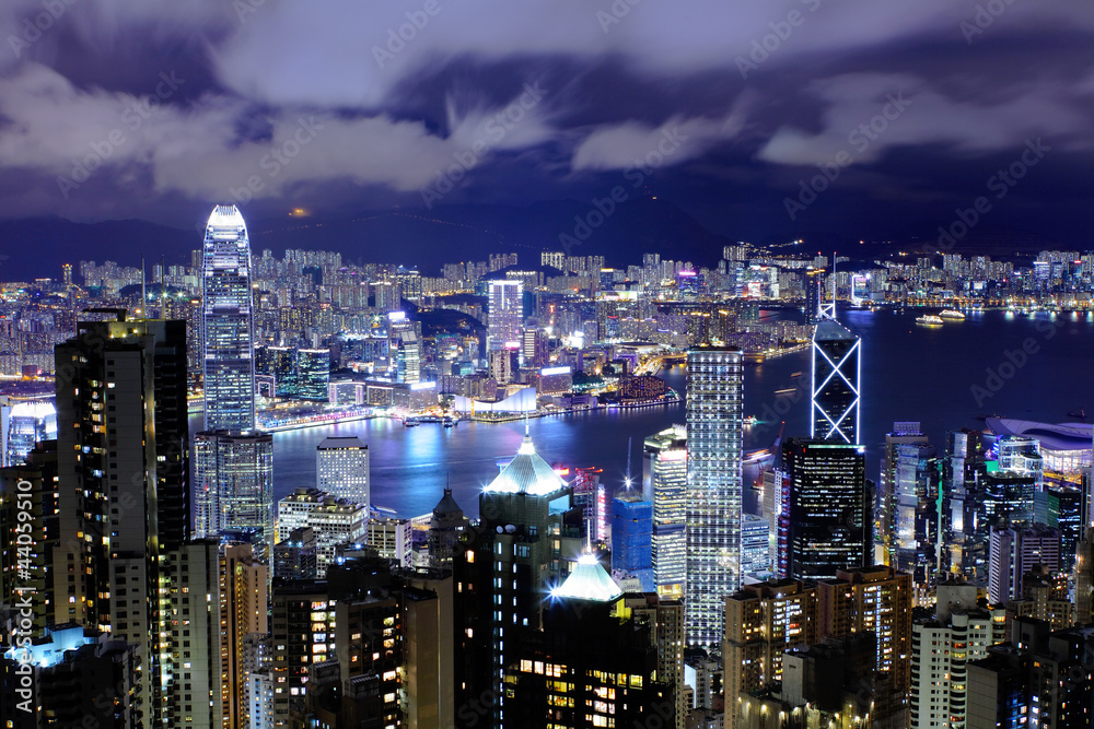 Fototapeta premium Hong Kong cityscape at night