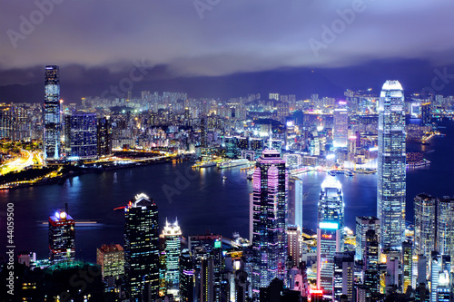 Hong Kong cityscape at night #44059500
