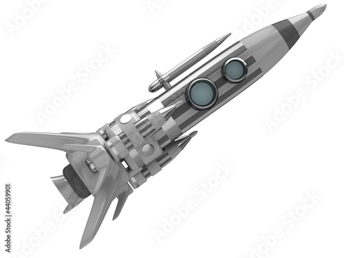 Space Rocket isolated on white background